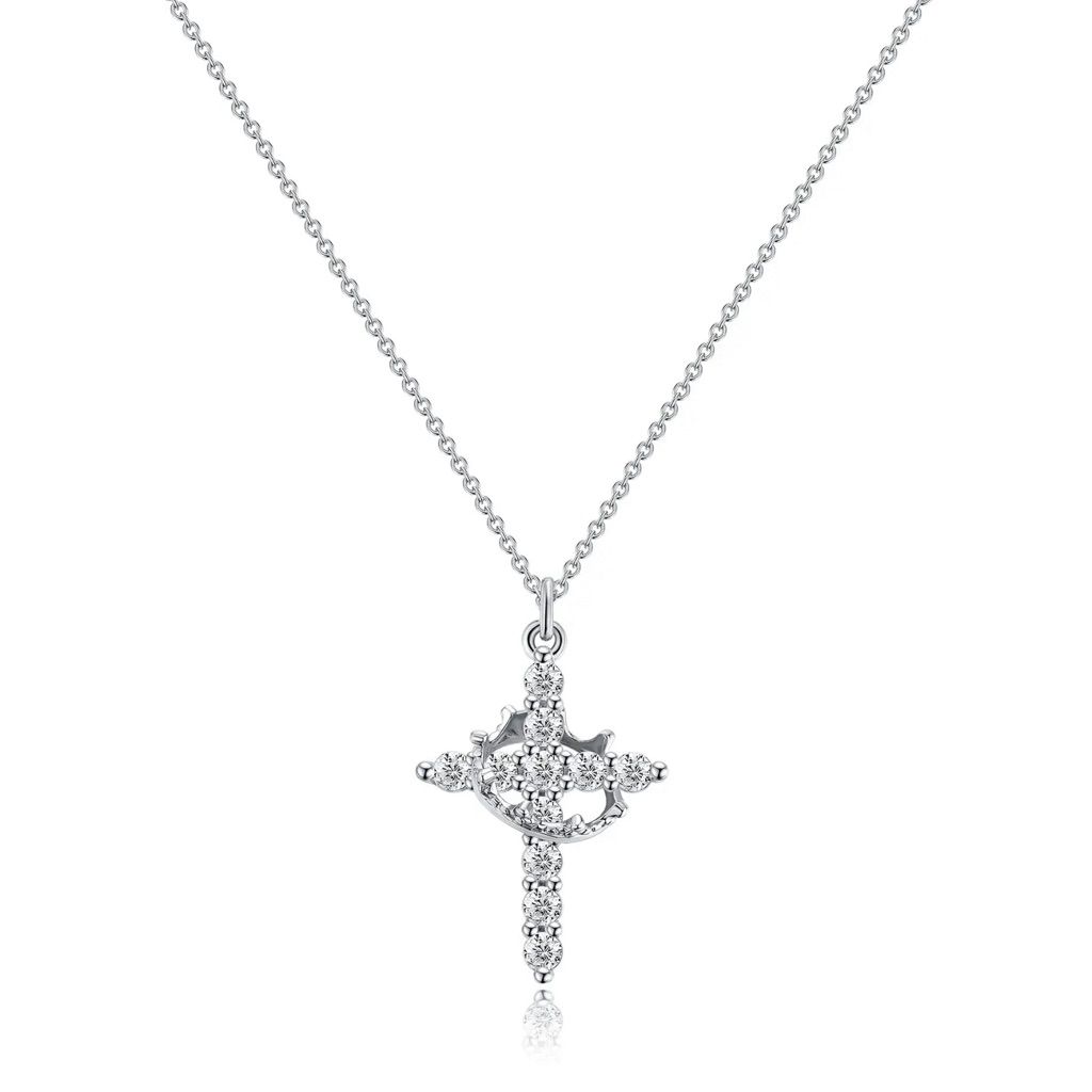 The Eternal Cross & Crown Necklace