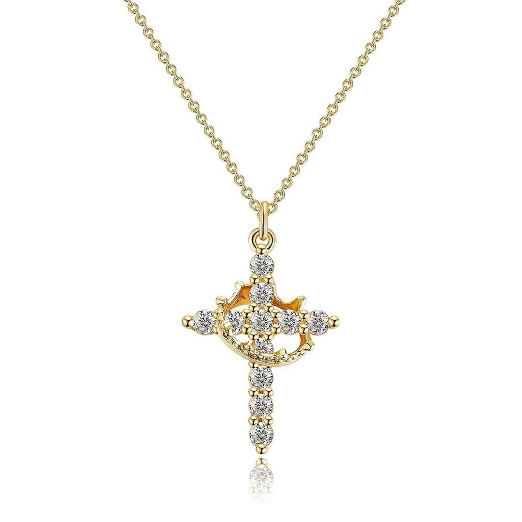 The Eternal Cross & Crown Necklace