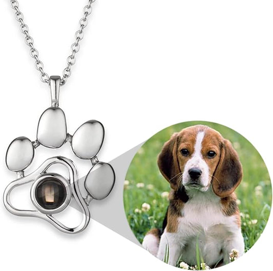 Photo Paw Pendant Necklace