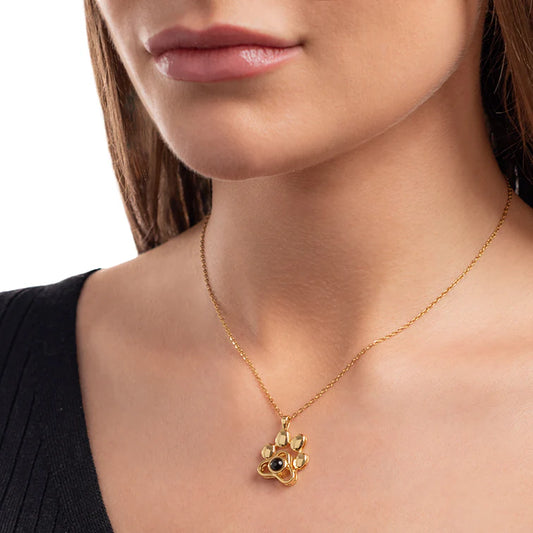 Photo Paw Pendant Necklace