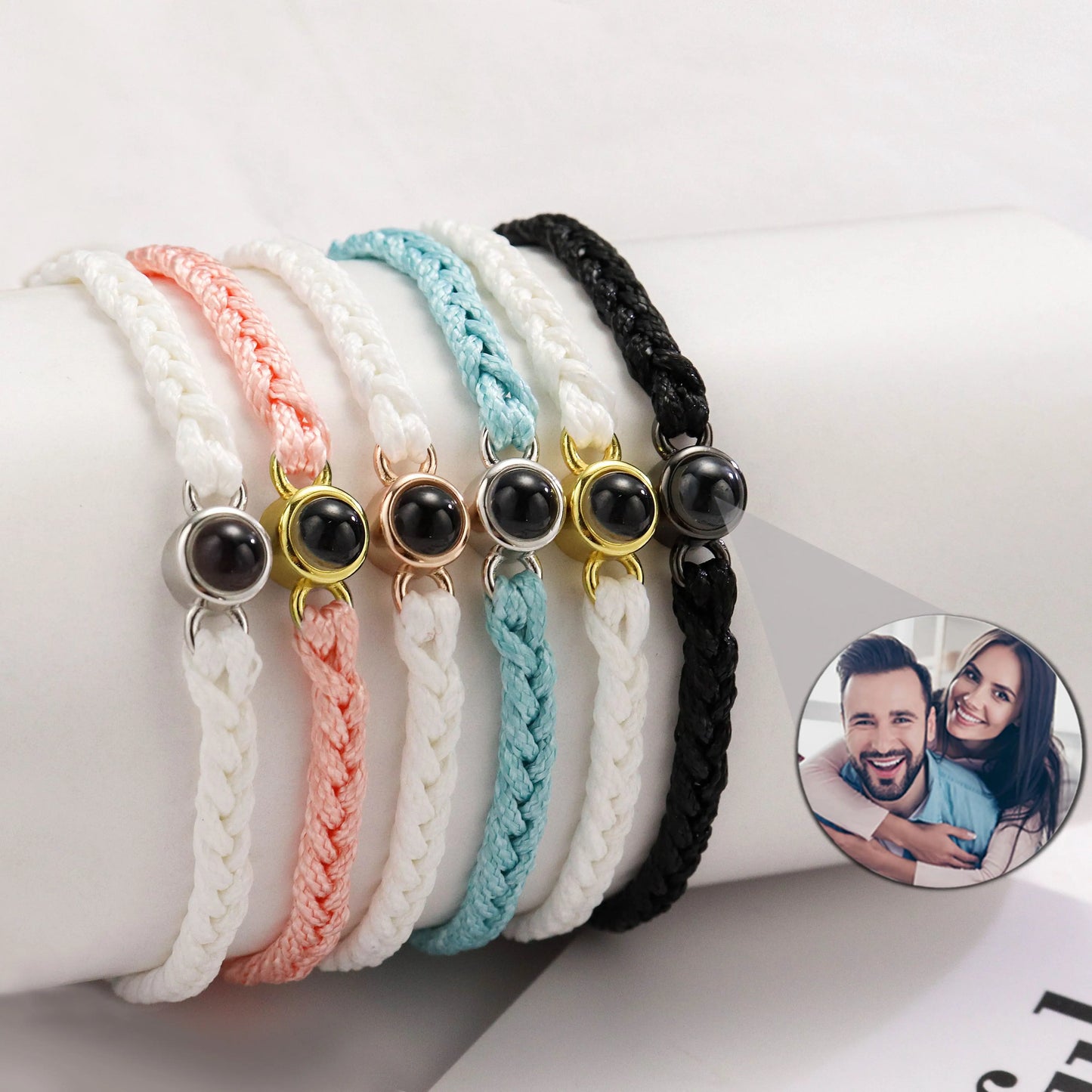 Personalized Circle Photo Bracelet