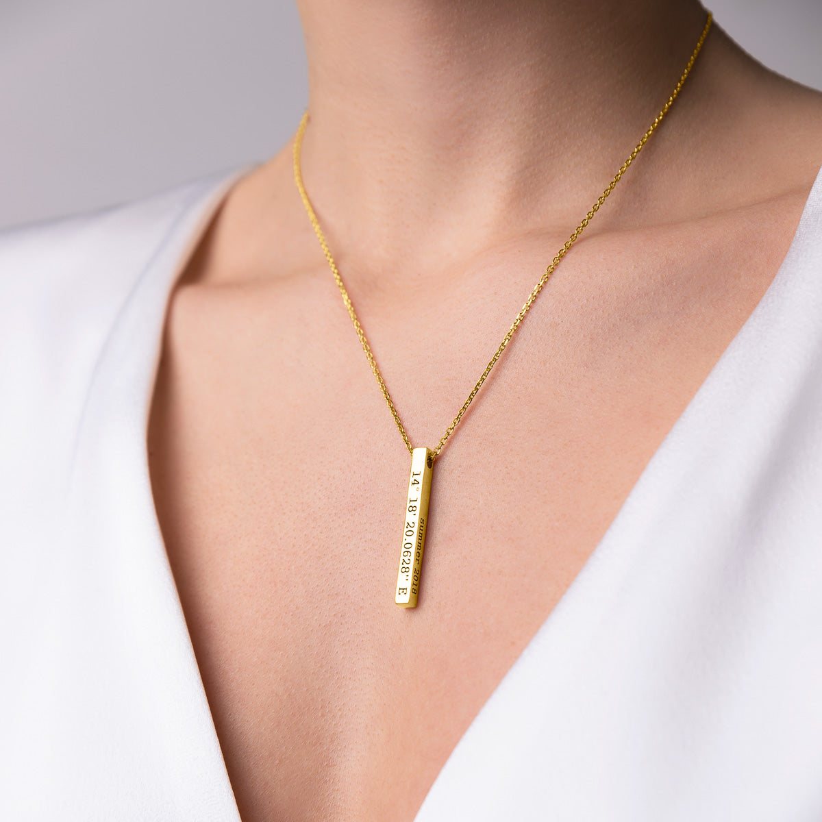 Vertical Bar Necklace