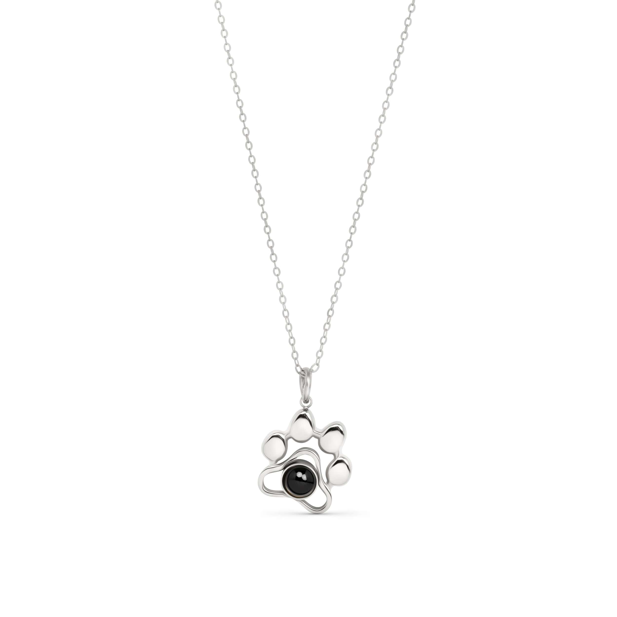 Photo Paw Pendant Necklace
