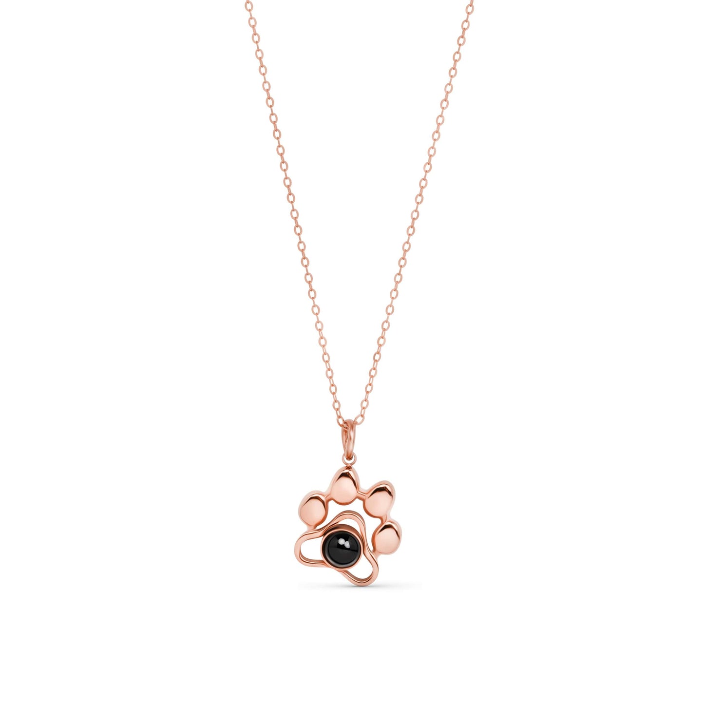 Photo Paw Pendant Necklace