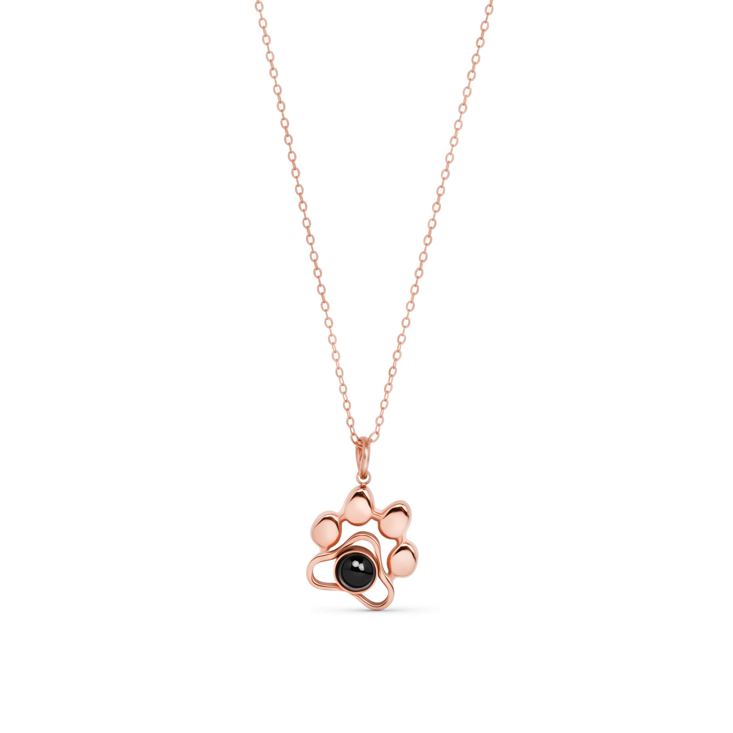 Photo Paw Pendant Necklace