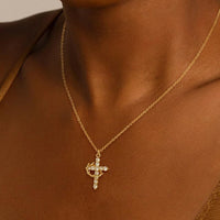 The Eternal Cross & Crown Necklace